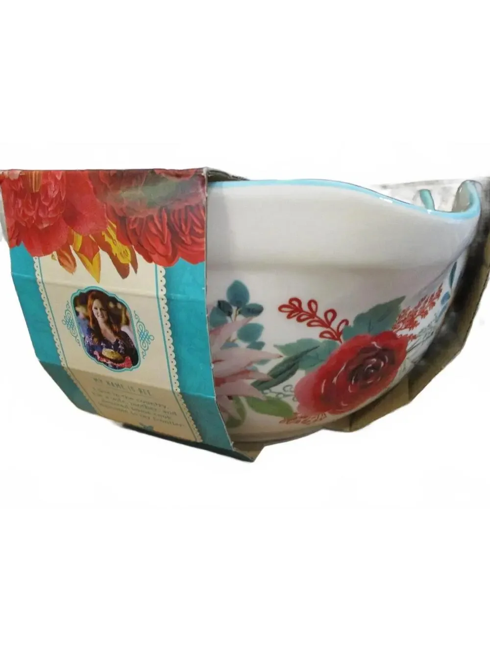 The Pioneer Woman Wishful Winter 3-Piece Ceramic Mixing Bowls with Spout Set